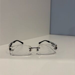 Charmant Black Rimless Eyeglasses